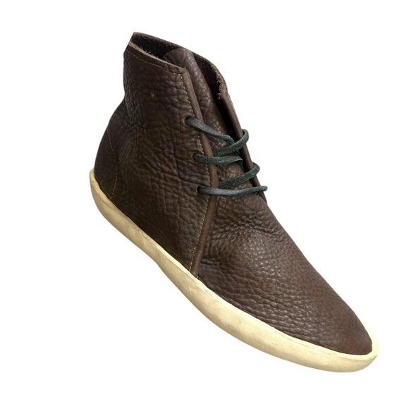 Global Village Traders‎ Handmade Brown Buffalo Hide Hi Top Moccasins main image 4
